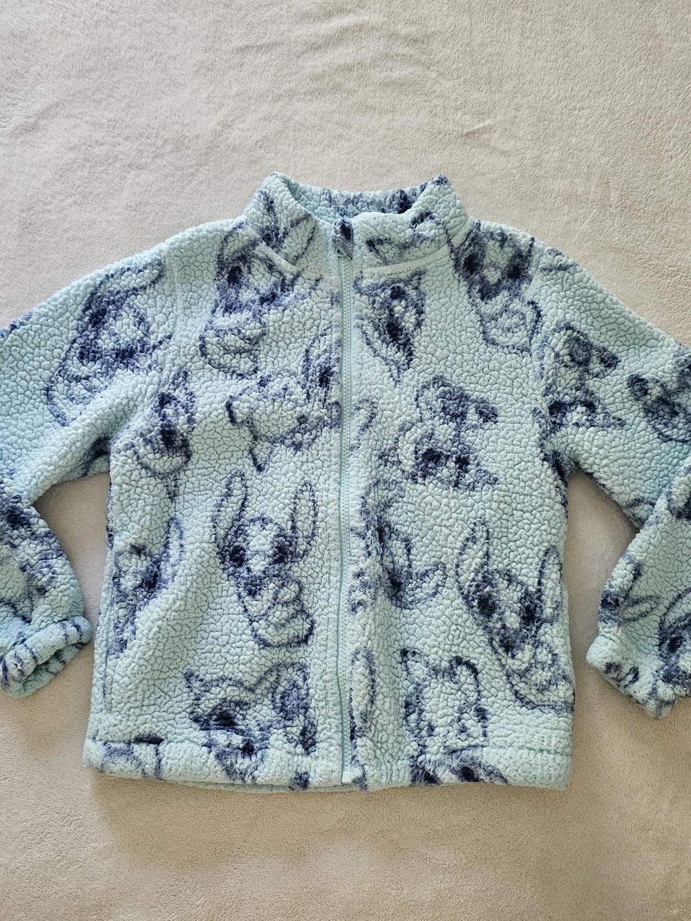 Cozy Light Blue Sherpa Zip-Up Jacket for Kids